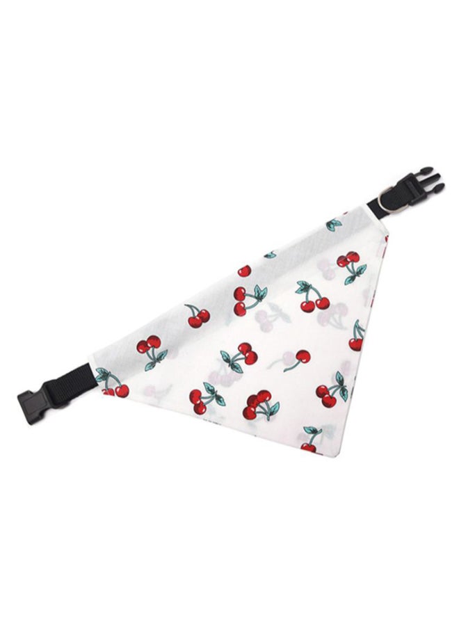 شاربدو باندانا للحيوانات الأليفة مزينة بطبعة الكرز أبيض/أحمر/أسود - Image 2