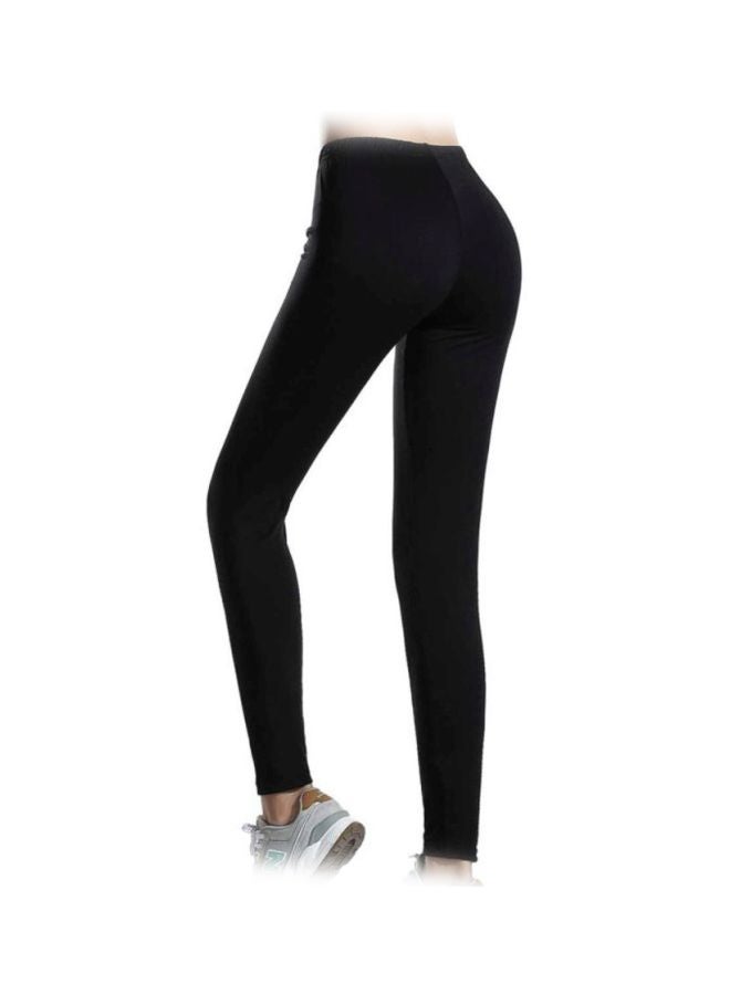 Sharpdo Casual Polyester Leggings Black - Image 3