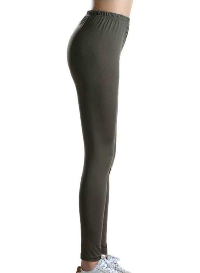 Sharpdo - Casual Polyester Leggings Army Green - Image 1