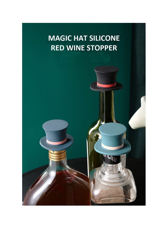 fashionhome Silicone Wine Stopper Cap Blue 35x60mm  - Image 2