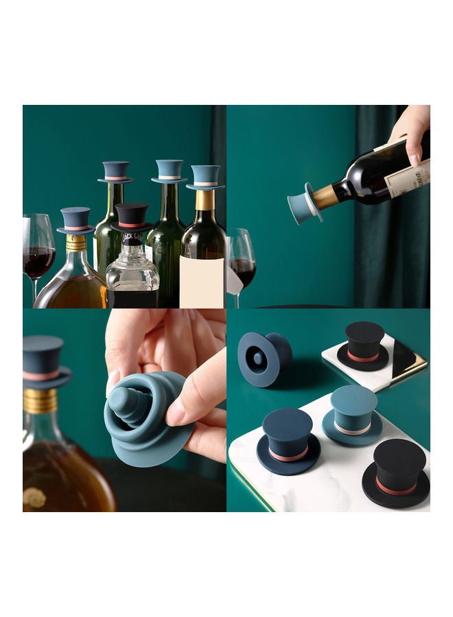 fashionhome Silicone Wine Stopper Cap Blue 35x60mm  - Image 3