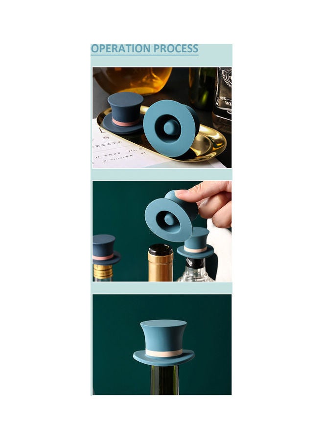 fashionhome Silicone Wine Stopper Cap Blue 35x60mm  - Image 4
