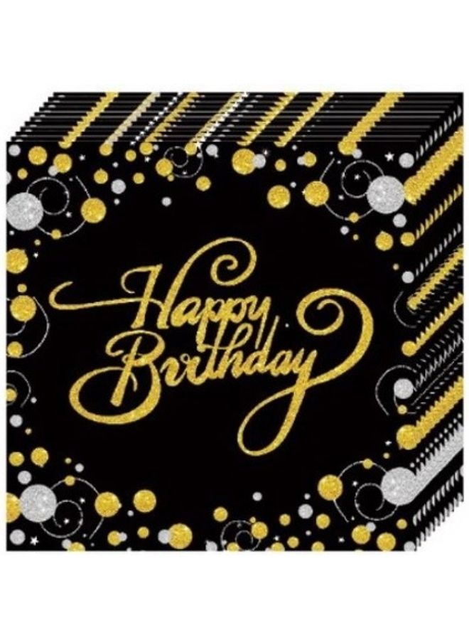 Goldedge 114-Piece Happy Bithday Party Pack Tableware Cups Napkin Tissue Straws Plates Set 16 Guest  - Image 5