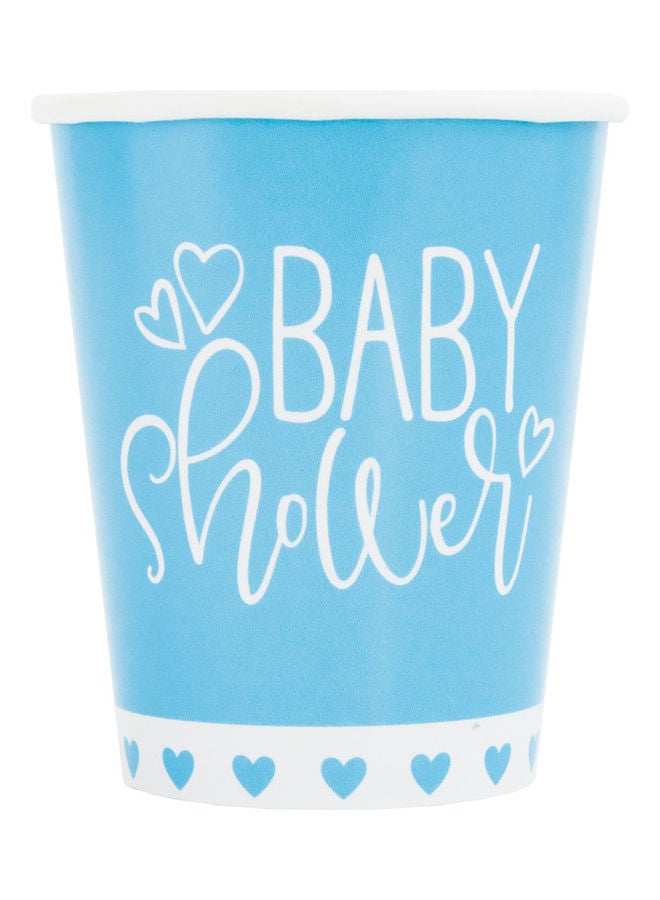 Goldedge 114-Piece Baby Shower Boy Party Pack Tableware Cups Napkin Tissue Straws Plates Set 16 Guest - Image 3