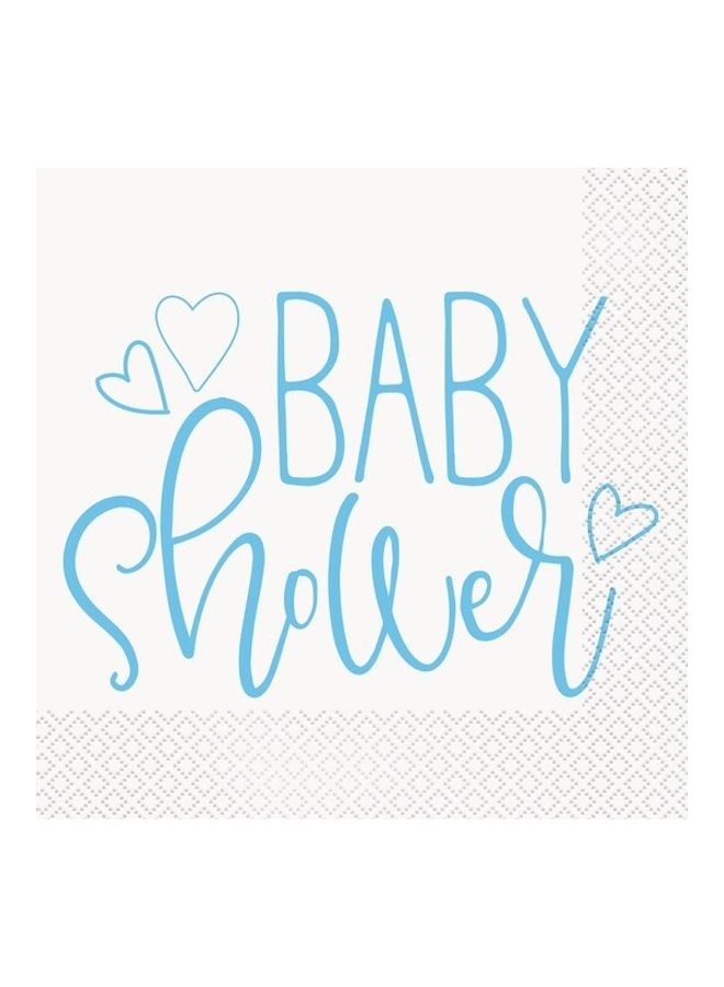 Goldedge 114-Piece Baby Shower Boy Party Pack Tableware Cups Napkin Tissue Straws Plates Set 16 Guest - Image 4