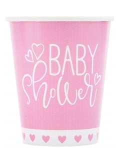 Goldedge 114-Piece Baby Shower Girl Party Pack Tableware Cups Napkin Tissue Straws Plates Set 16 Guest  - Image 4