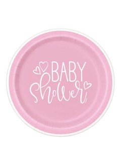 Goldedge 114-Piece Baby Shower Girl Party Pack Tableware Cups Napkin Tissue Straws Plates Set 16 Guest  - Image 5