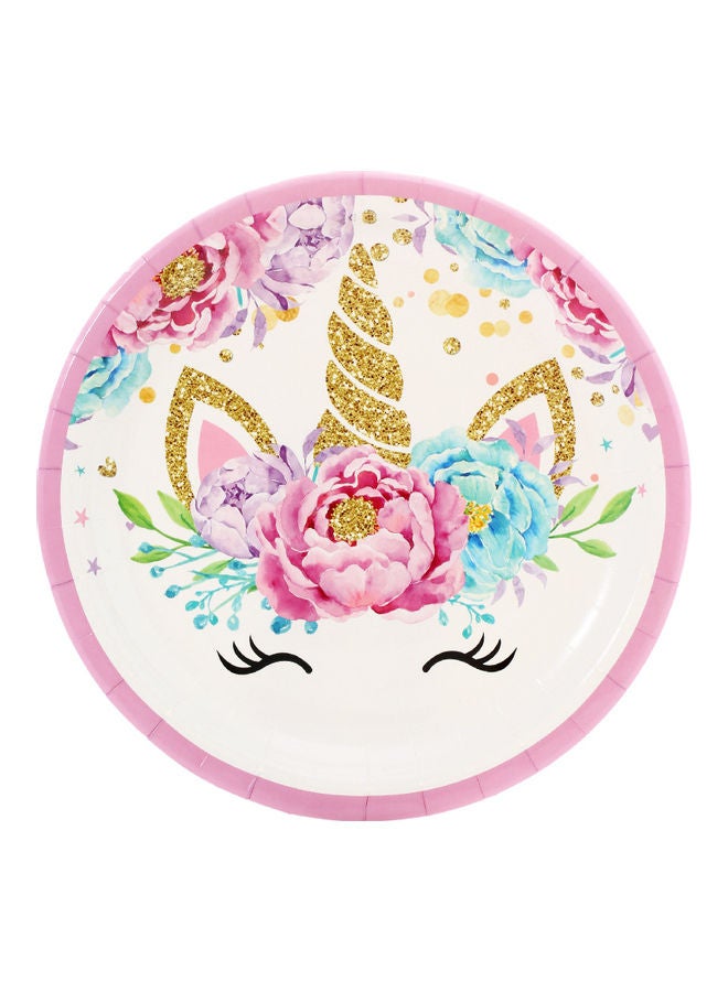 Goldedge 114-Piece Unicorn Happy Birthday Party Pack Tableware Cups Napkin Tissue Straws Plates Set 16 Guest  - Image 5