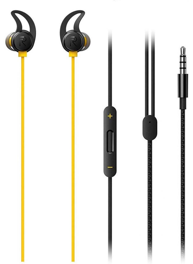realme - Realme Buds 3 Wired In-Ear Earphones With Mic Black/Yellow - Image 1