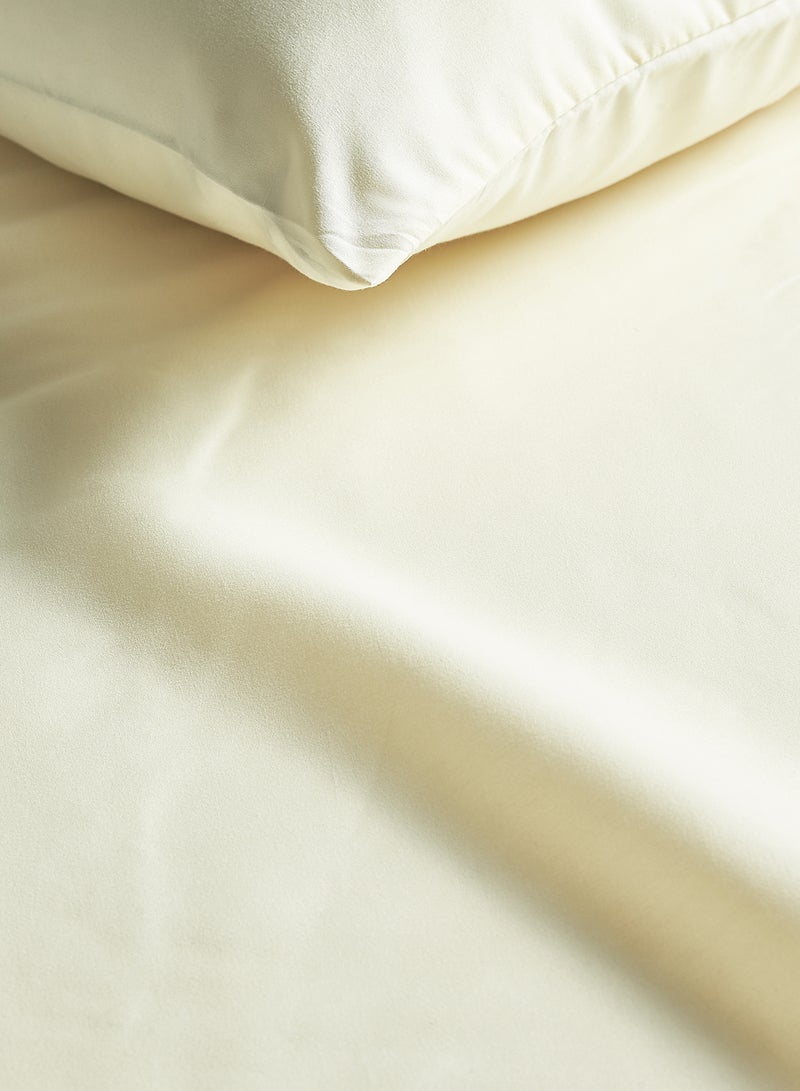 Rahalife 2- Piece Fitted Bedsheet Set Twin Size Microfiber Beige - Image 4