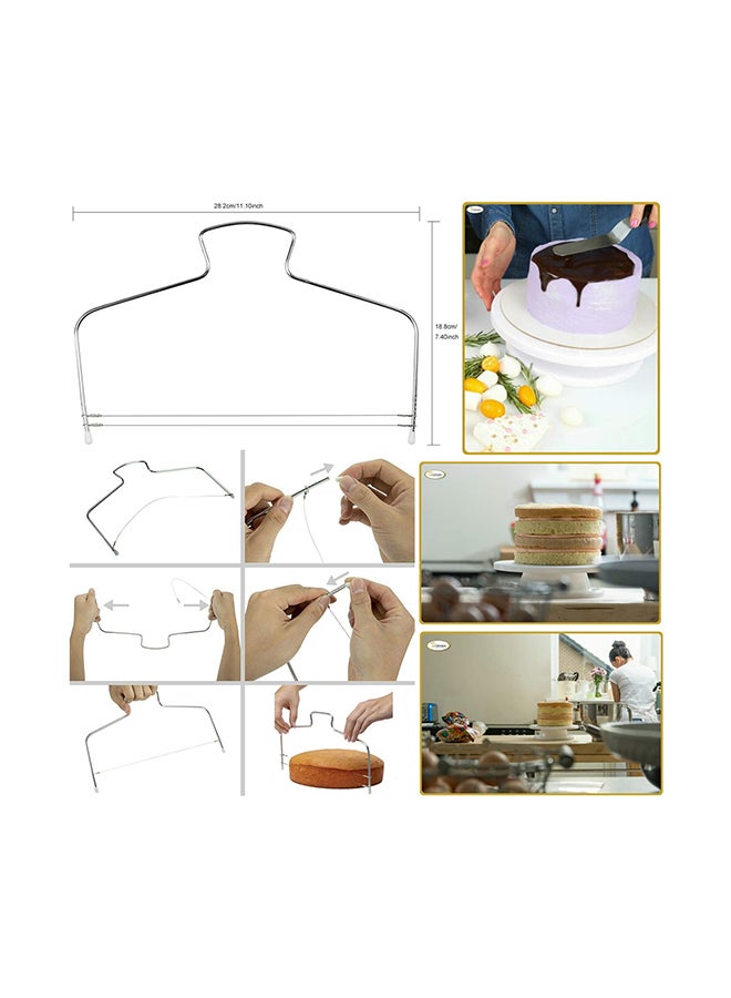 106-Piece Stainless Steel Cake Decorating Set Multicolour 27x4x27cm  - Image 4