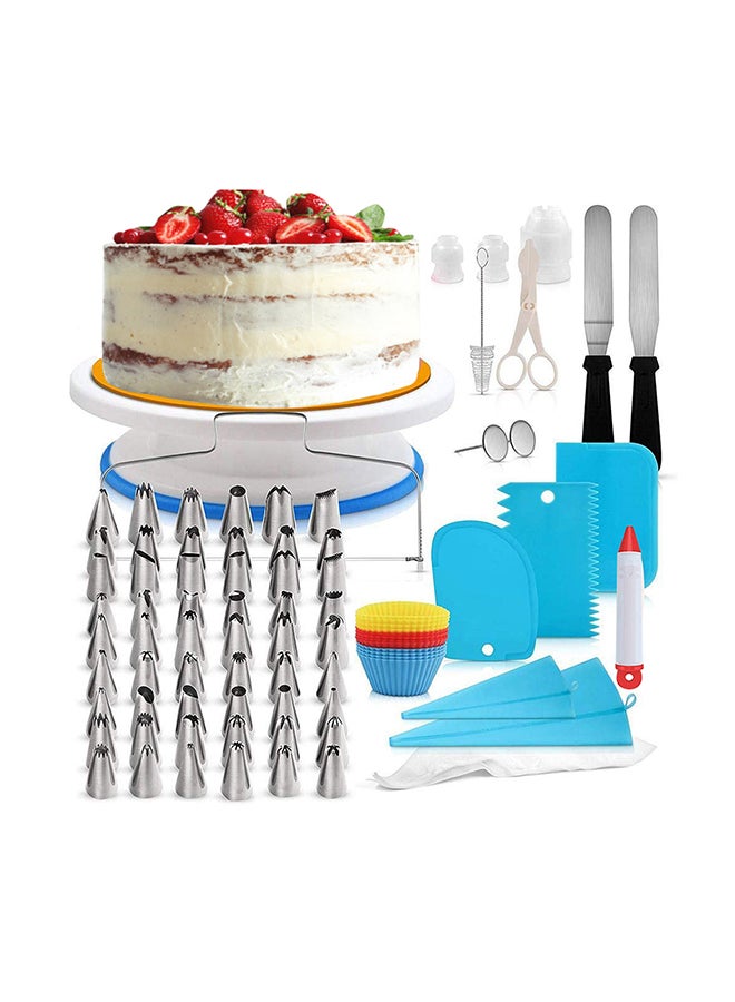 106-Piece Stainless Steel Cake Decorating Set Multicolour 27x4x27cm  - Image 1