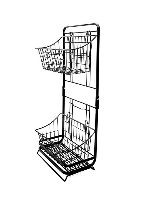 3 Layer Vegetable Fruit Storage Rack Black