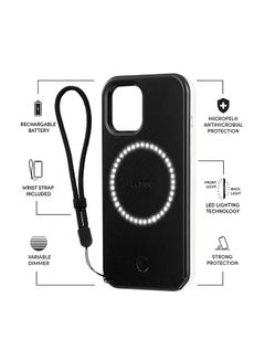 LuMee Protective Case Cover For Apple iPhone 12 mini Matte Black  - Image 2