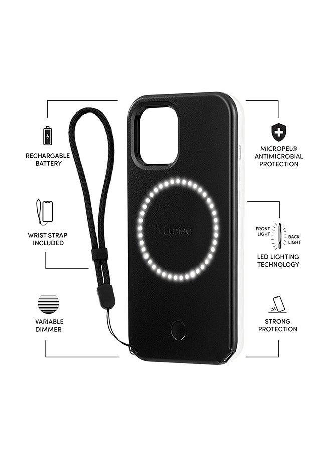 LuMee - Protective Case Cover For Apple iPhone 12 mini Matte Black - Image 1