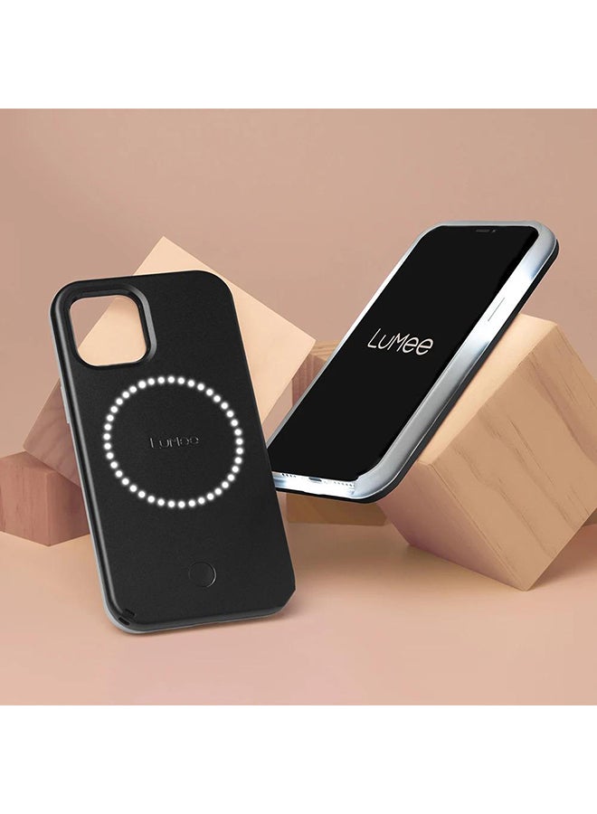 LuMee - Protective Case Cover For Apple iPhone 12 mini Matte Black - Image 1