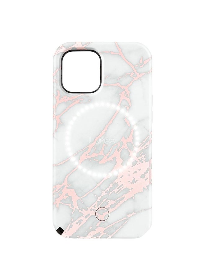 LuMee Protective Case Cover For Apple iPhone 12 mini White Marble  - Image 1