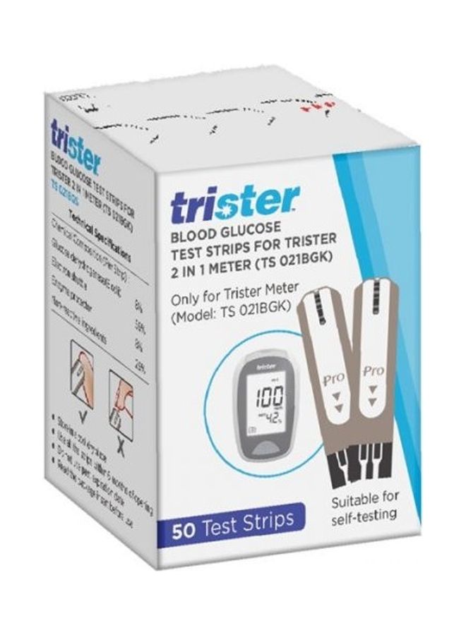trister 2 In1 Blood Glucose Test Strips 50'S TS-021BGK 