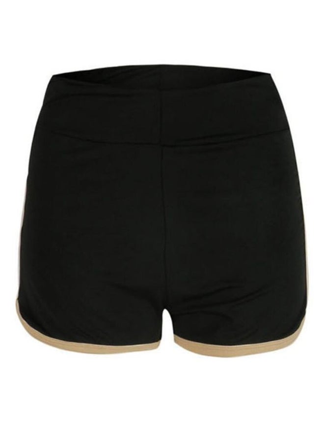 شاربدو شورت كاروسيت بخصر مرتفع من الفلانيل أسود - Image 4