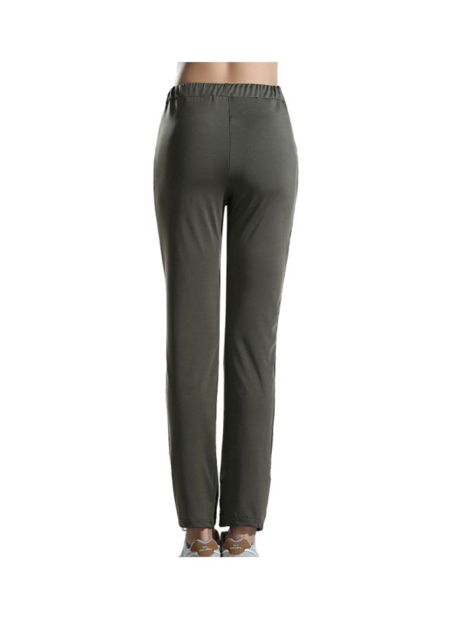 Sharpdo Casual Yoga Pants Army Green  - Image 2