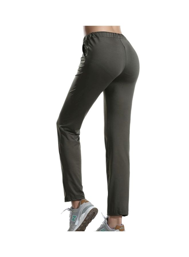 Sharpdo Casual Yoga Pants Army Green  - Image 3