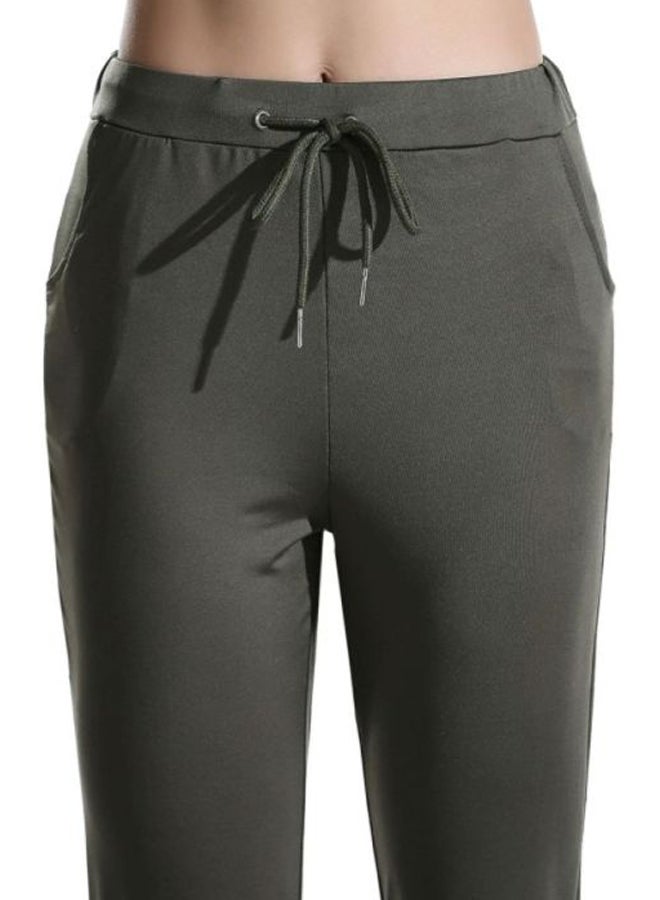 Sharpdo Casual Yoga Pants Army Green  - Image 4