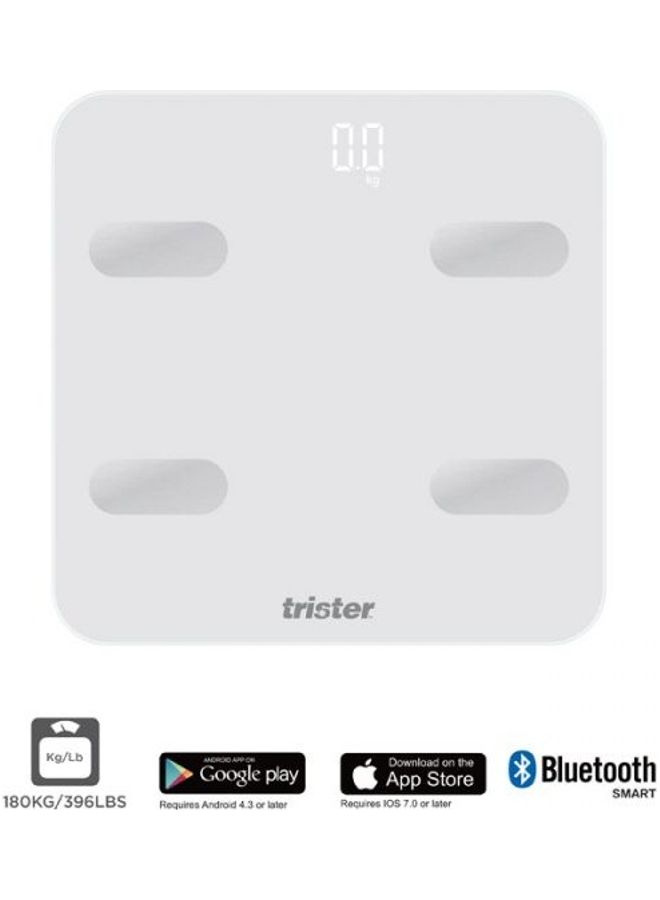 تريستر ميزان ذكي لقياس مؤشر كتلة الجسم والعضلات والعظام -لون أبيض 4 إس طراز Ts 430Ps-B