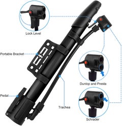 Generic Mini Portable Bicycle Tire Pump Kit 31cm  - Image 2
