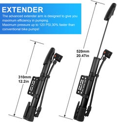 Generic Mini Portable Bicycle Tire Pump Kit 31cm  - Image 4