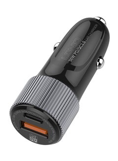 إل دينو شاحن سيارة بمنفذي Usb-C أسود/ رمادي  - Image 1