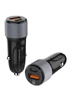 إل دينو شاحن سيارة بمنفذي Usb-C أسود/ رمادي  - Image 4