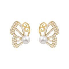 Metal Butterfly Shaped High-End Earrings