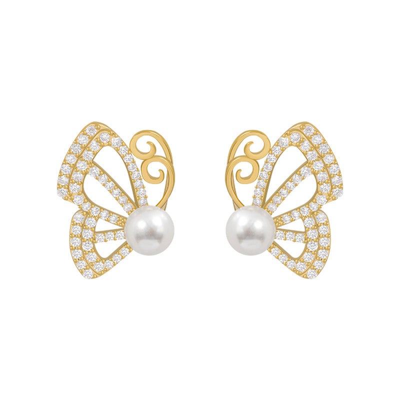 Arabest - Metal Butterfly Shaped High-End Earrings - Image 1