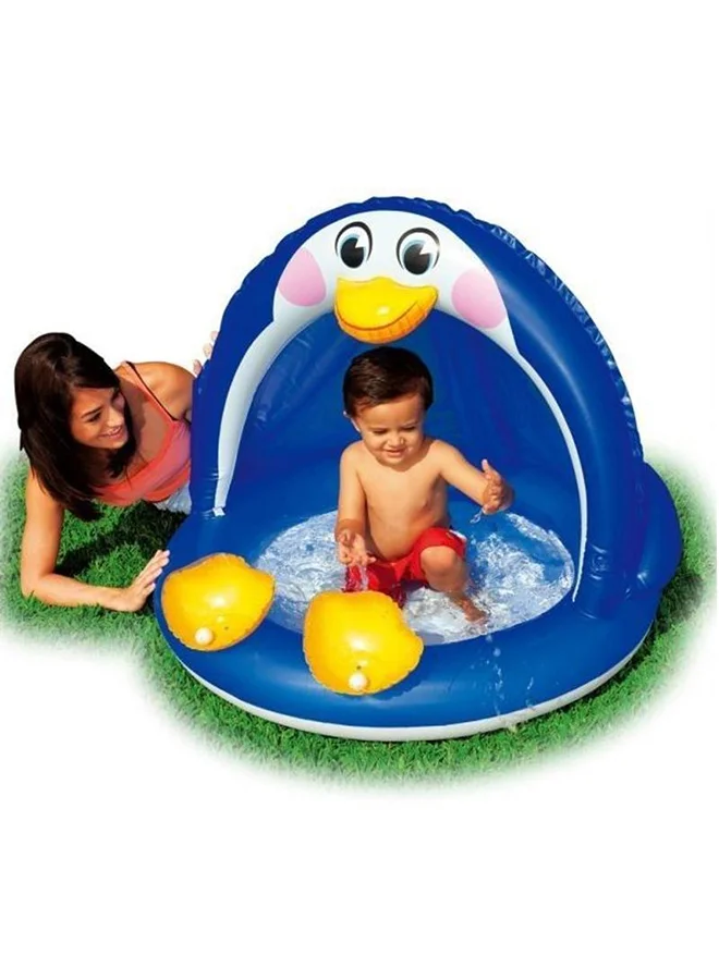 INTEX Penguin Baby Inflatable Foldable Portable Lightweight Swimming Pool 102x83cm