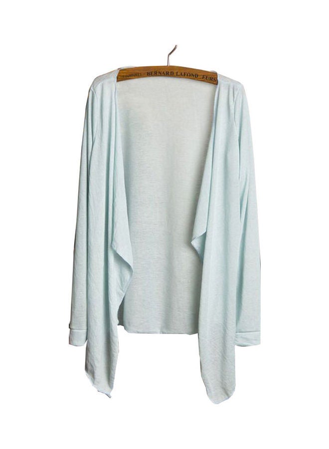 Generic - Summer Beach Long Sleeve Sunscreen Cardigan Casual Shawl Light Blue - Image 1