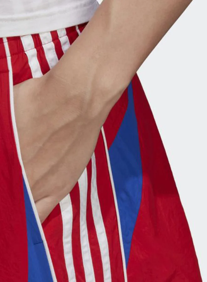 Adidas Colourblock 3-Stripes Running Shorts Scarlet