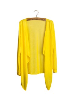 Summer Beach Long Sleeve Sunscreen Cardigan Casual Shawl Dark Yellow
