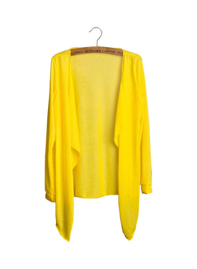 Generic - Summer Beach Long Sleeve Sunscreen Cardigan Casual Shawl Dark Yellow - Image 1