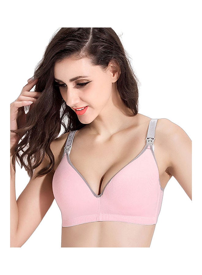 Generic - Wireless Padded Maternity Nursing Bra Seamless Feeding Underwear Purple - Image 1