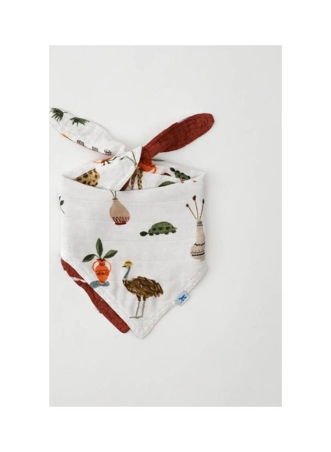 little unicorn - Deluxe Muslin Reversible Bandana Bib Safari Social - Image 1