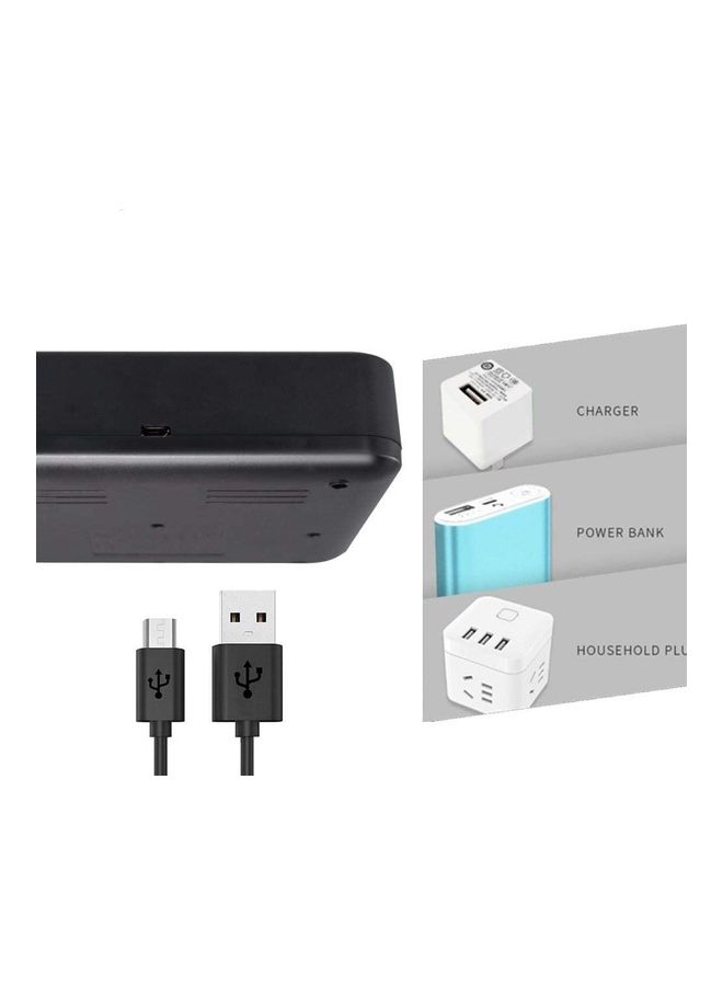 Generic USB Smart Battery Charger With 8 Slots LCD Display Black  - Image 3