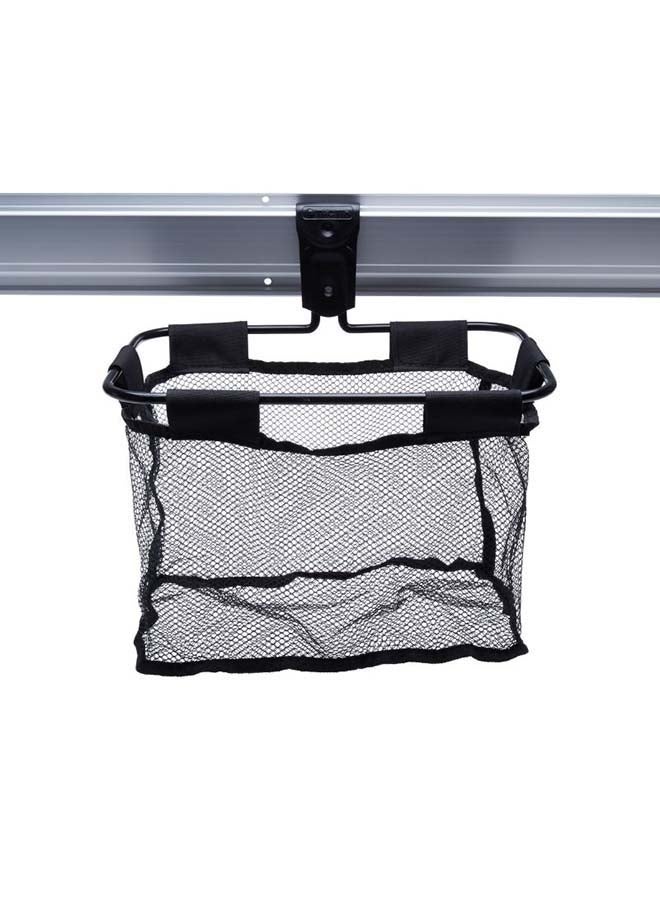 Tactix Tactix 4-Piece Hook Kit - Multi-Purpose, Wall Mount Household Organizer for Garage and Home, 32-Inch Rail with 3 Hooks Includes, Large J-Hook, Multi-Purpose Hook and Basket With Hook- 328404 Black/Silver  - Image 3