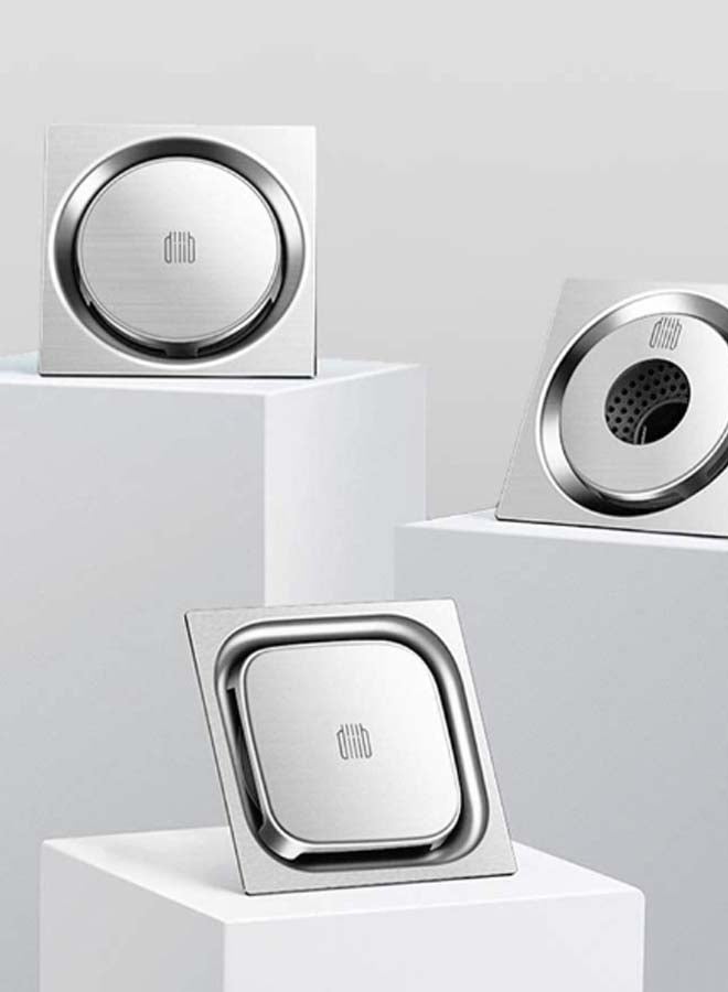 شاومي طقم مصارف أرضية بنمط دوار للصرف من 3 قطع فضي - Image 3