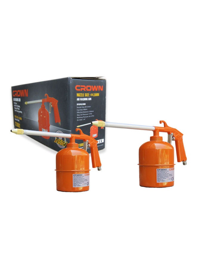 Crown CT38062 2 Piece Washing Spray Gun 5 Bar 900ml Orange 4.5mm Orange 4.5mm  - Image 3