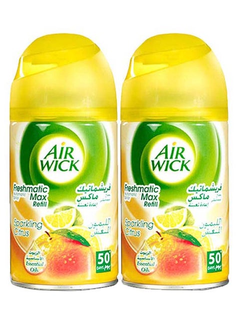 Pack Of 2 Citrus Sparkling Freshmatic Refill Yellow/Green 2 x 250ml
