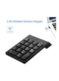 Generic 2.4G USB Numeric 18 Keys Wireless Mini Digital Keyboard Black  - Image 3