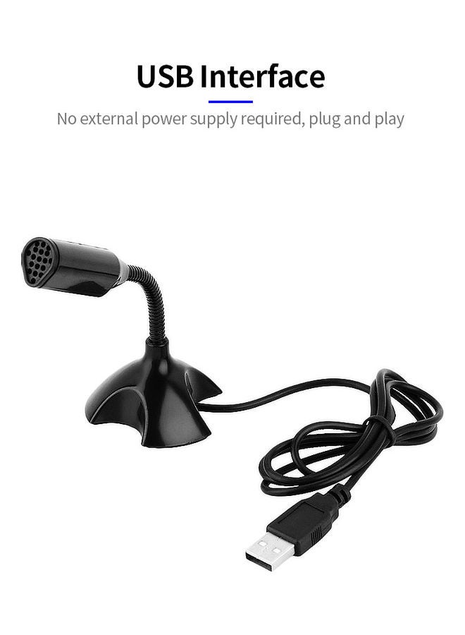 ميكروفون صغير الحجم بدون محرك وبمنفذ USB أسود - Image 3