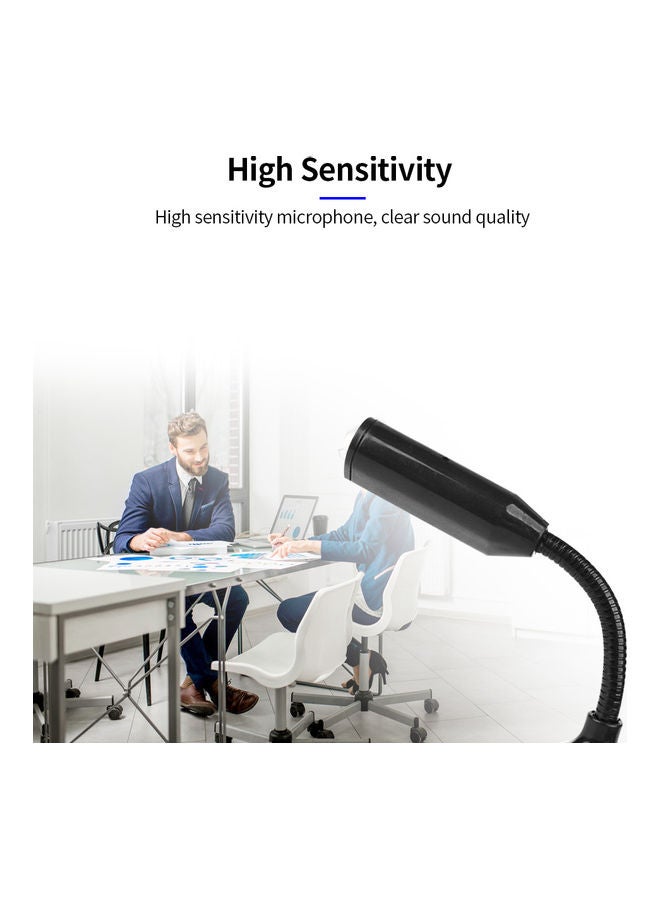 ميكروفون صغير الحجم بدون محرك وبمنفذ USB أسود - Image 4