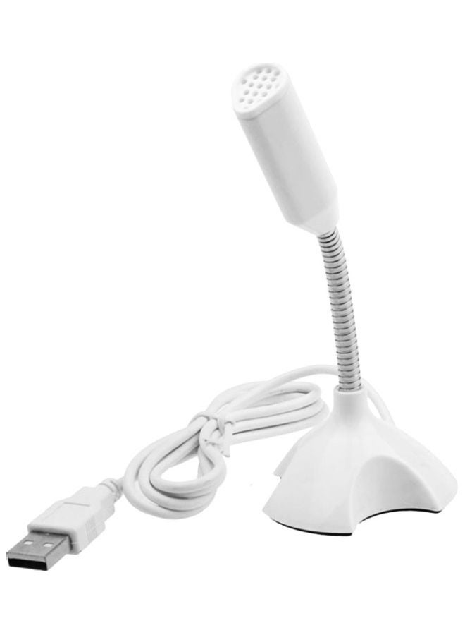 ميكروفون صغير بمنفذ USB يعمل بدون محرك أقراص. أبيض - Image 2