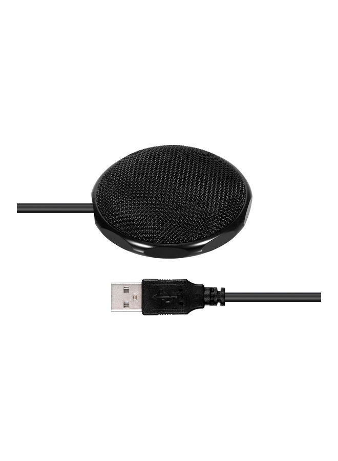 USB Condenser Microphone  Desktop Computer Mic 360° Sound Pickup Black - Image 4